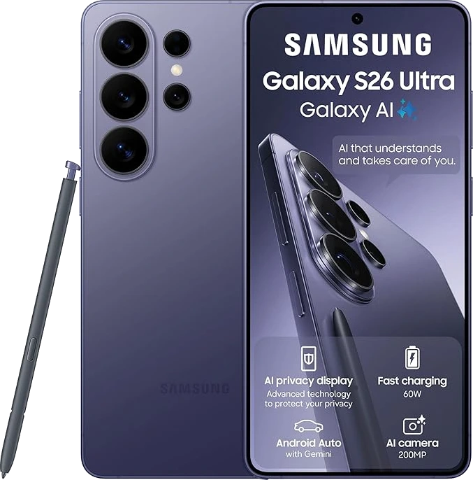 Samsung Galaxy S26 Ultra 512GB in Cobalt Violet