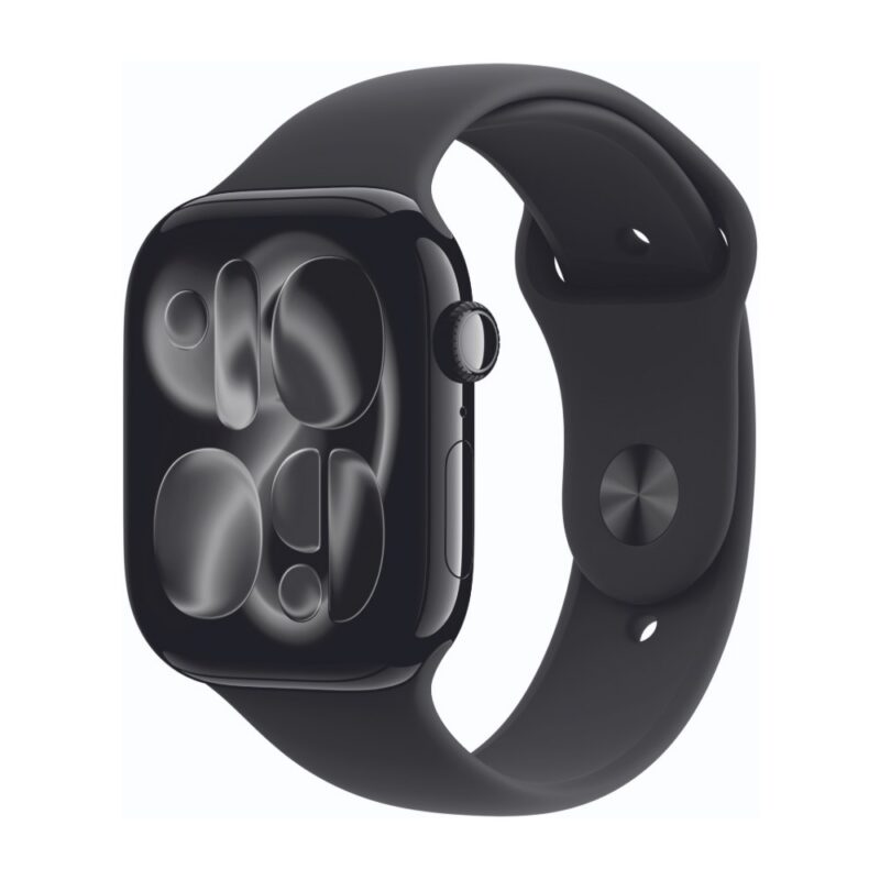 Apple Watch 11 GPS 42mm Jet Black Alum Case with Black Sport B SM